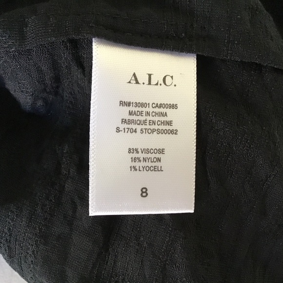 NEW A.L.C. BLACK OFF THE SHOULDER TOP SIZE 8 NWT - Picture 6 of 8